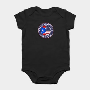 Proud Puerto Rican-American Badge - Puerto Rico Flag Baby Bodysuit
